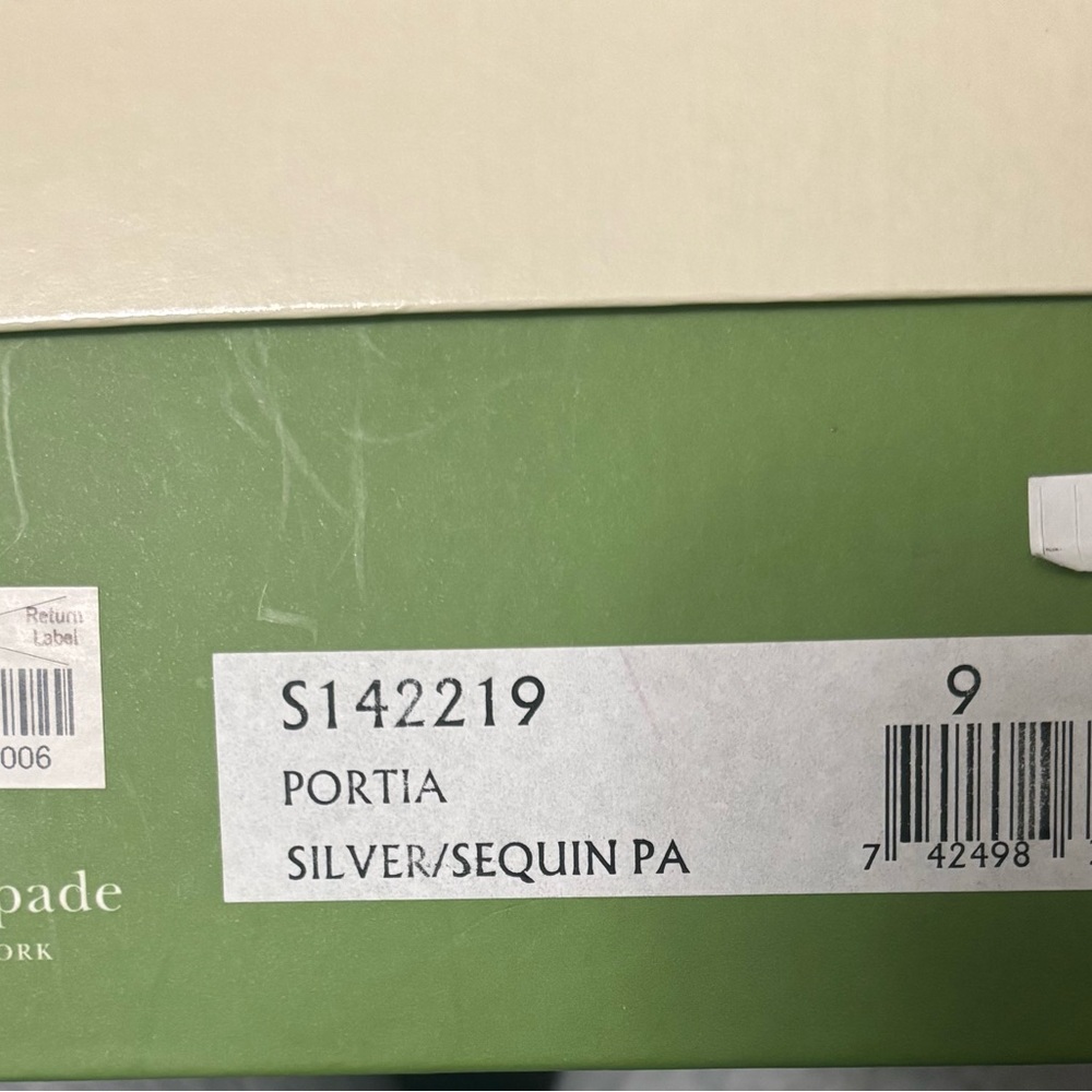 Kate Spade Silver Sequin Portia Shoes